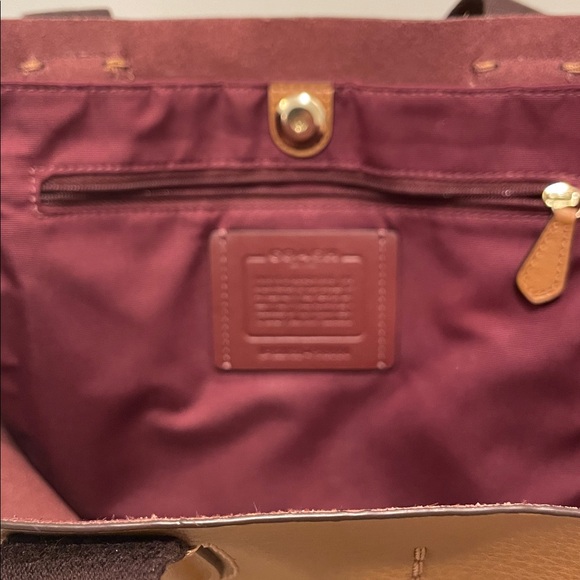 Coach Brown Leather Tote Bag - Picture 8 of 10
